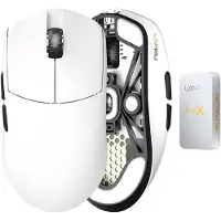 Lamzu Maya X - Gaming mus - Optisk - 6 knapper - Hvit