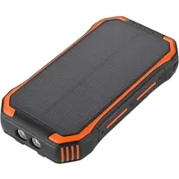 Mtp Products Vannavstøtende Solcelle Powerbank med Trådløs Lader - 30000mAh - Oransje