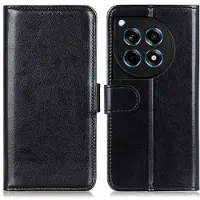 Mtp Products OnePlus 12R/Ace 3 Lommebok-deksel med Magnetisk Lukning - Svart