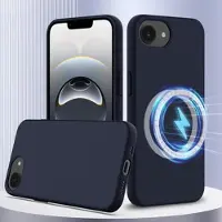 Mtp Products iPhone 16e/17e Liquid Silikondeksel - MagSafe-kompatibel - Mørkeblå