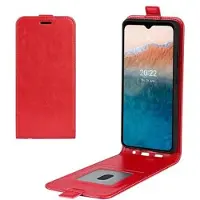 Mtp Products Nokia C21 Plus Vertikalt Flip-deksel med Kortluke - Rød