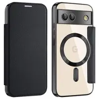 Mtp Products Google Pixel 8a Flip-deksel med kortspor - MagSafe-kompatibelt - svart