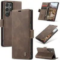 CASEME Samsung Galaxy S25 Ultra 013 Series Lommebok-deksel - Kaffe