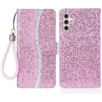 Mtp Products Samsung Galaxy A15 Stilig glitter lommebokveske - Rosa