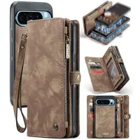 CASEME Google Pixel 9 Pro XL 008 2-i-1 Multifunksjonell Lommebok-deksel - Brun