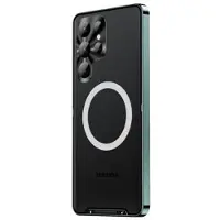 Mtp Products Galvanisert Magnetisk Samsung Galaxy S23 Ultra 5G Hybrid-deksel - Grønn