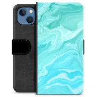 Mtp Products iPhone 13 Premium Lommebok-deksel - Blå Marmor