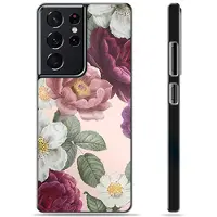 Mtp Products Samsung Galaxy S21 Ultra 5G Beskyttelsesdeksel - Romantiske Blomster