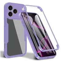 Mtp Products iPhone 17 Pro Max 360 Beskyttelse Deksel - Lilla / Klar