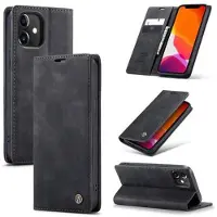 CASEME iPhone 12/12 Pro 013 Series Lommebok-deksel - Svart