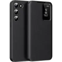 Mtp Products Samsung Galaxy S23 Smart Clear View Flip-etui med kortspor - Svart