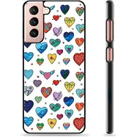 Mtp Products Samsung Galaxy S21 5G Beskyttelsesdeksel - Hjerter