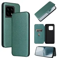 Mtp Products OnePlus 10 Pro Flip-deksel - Karbonfiber - Grønn