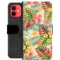Mtp Products iPhone 12 mini Premium Lommebok-deksel - Rosa Blomster