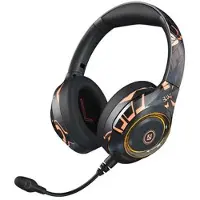 Mtp Products EL-A2 sammenleggbart spillhodesett Graffiti Cool hodetelefon med mikrofon Hodemonterte Bluetooth-øretelefoner - svart