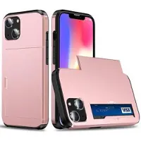 Mtp Products iPhone 14 Hybrid-deksel med Skyvekortspor - Roségull