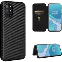 Mtp Products OnePlus 8T Flip-deksel - Carbon Fiber - Svart