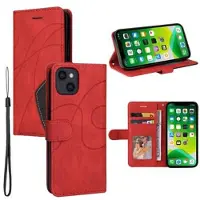 Mtp Products Bi-Color Series iPhone 14 Lommebok-deksel - Rød
