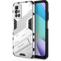 Mtp Products Armor Series Xiaomi Redmi 10/10 Prime Hybrid-deksel med Stativ - Sølv
