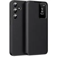 Mtp Products Samsung Galaxy S24+ Smart Clear View Flip-etui med kortspor - Svart