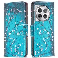 Mtp Products OnePlus 12 Wonder Series Lommebok-deksel - Hvit Blomster