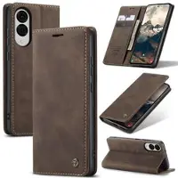 CASEME Samsung Galaxy S25 Edge 013 Series Lommebok-deksel - Kaffe