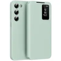 Mtp Products Samsung Galaxy S22 5G Smart Clear View Flip-etui med kortspor - lysegrønn