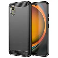 Mtp Products Samsung Galaxy Xcover7 Børstet TPU Deksel - Karbonfiber - Svart