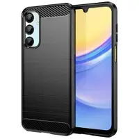 Mtp Products Samsung Galaxy A16 Børstet TPU Deksel - Karbonfiber - Svart