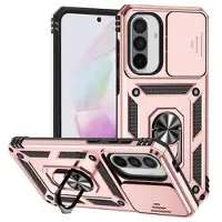 Mtp Products Samsung Galaxy A36 Hybrid-deksel med Roterende Ring med Kameraskjold - Roségull