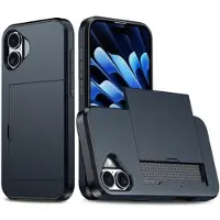 Mtp Products iPhone 16 Hybrid-deksel med Skyvekortspor - Mørkeblå
