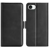 Mtp Products iPhone 16e/17e lommebokveske med magnetisk lukking - kalvestruktur - svart