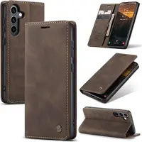 CASEME Samsung Galaxy S24 FE 013 Series Lommebok-deksel - Kaffe