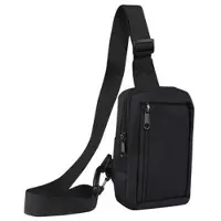 Mtp Products Telefonveske i vanntett nylon for bryst og skulder - passer til 6.5- 7.2 telefoner - svart
