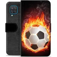 Mtp Products Samsung Galaxy A12 Premium Lommebok-deksel - Fotballflamme