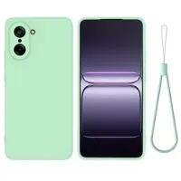 Mtp Products OnePlus Nord CE5 Flytende silikon-deksel med håndstropp - grønn