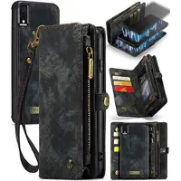 CASEME iPhone XR 2-i-1 Multifunksjonell Lommebok-deksel - Svart