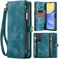 CASEME Samsung Galaxy A16 5G 008 2-i-1 Multifunksjonell Lommebok-deksel - Blå