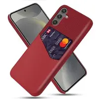 Mtp Products Samsung Galaxy S25 KSQ Deksel med Kort Lomme - Rød