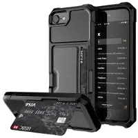 Mtp Products iPhone 7/8/SE (2020)/SE (2022) Kortholder Hybrid-deksel - Svart