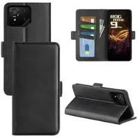 Mtp Products Asus ROG Phone 9 Pro lommebokveske med magnetisk lukking - kalvestruktur - svart