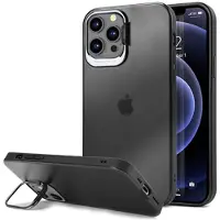 Mtp Products iPhone 12/12 Pro Hybrid Deksel med Skjult Stativ - Svart / Gjennomsiktig