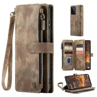 CASEME C30 Multifunksjonell Samsung Galaxy A33 5G Lommebok-deksel - Brun