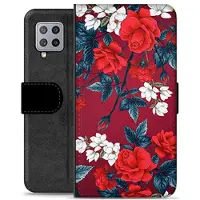 Mtp Products Samsung Galaxy A42 5G Premium Lommebok-deksel - Vintage Blomster