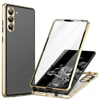 Mtp Products Samsung Galaxy S24 Magnetic Deksel med Herdet Glass - Gull