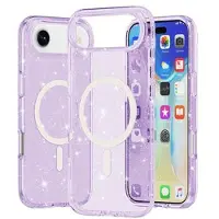 Mtp Products iPhone Air Stylish Glitter Series Hybrid-deksel - MagSafe-kompatibel - Lilla