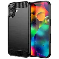 Mtp Products iPhone 17 Børstet TPU-deksel - karbonfiber - svart