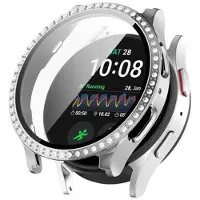 Mtp Products Samsung Galaxy Watch7 Rhinestone Dekorative Deksel med Skjermbeskytter - 44mm - Sølv