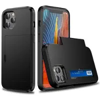 Mtp Products iPhone 12/12 Pro Hybrid-deksel med Skyvekortspor - Svart