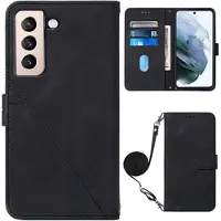 Mtp Products Line-serien Samsung Galaxy S22 5G Lommebok-deksel - Svart